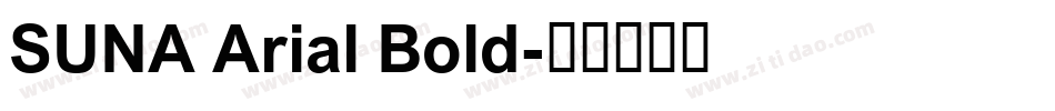 SUNA Arial Bold字体转换